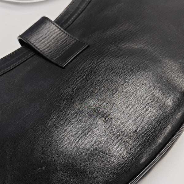Calfskin Top Handle Bag Black