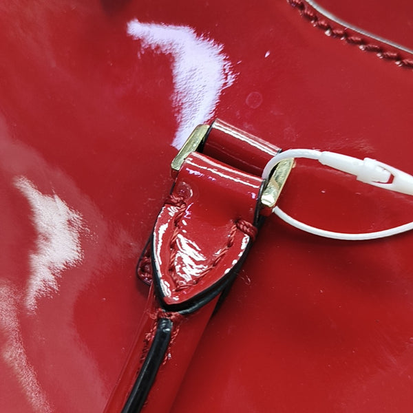 Rockstud Patent Leather Red