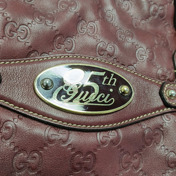 Monogram Calfskin Shoulder Bag Red
