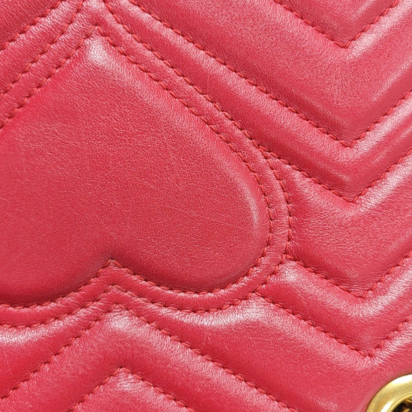 GG Marmont Small Quilted Calfskin Red