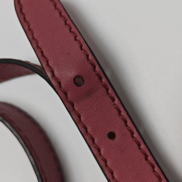 Monogram Calfskin Shoulder Bag Red