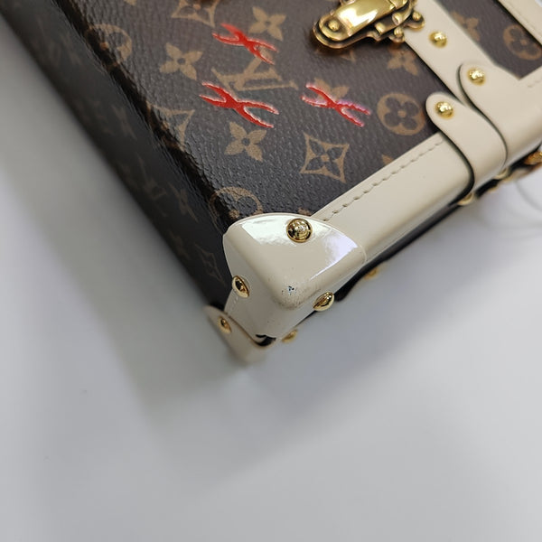 PETITE MALLE Monogram Coated Canvas Brown