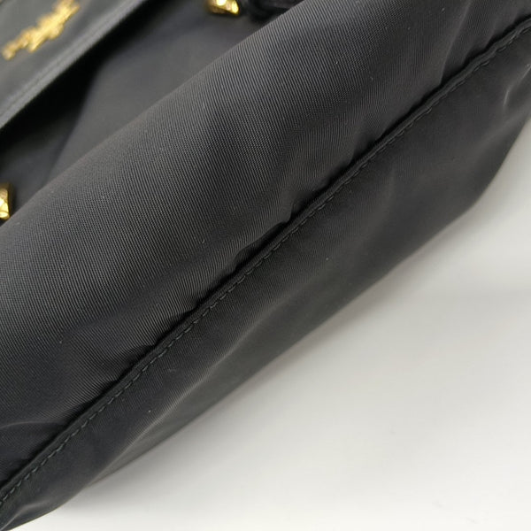 Nylon Shoulder Bag Black