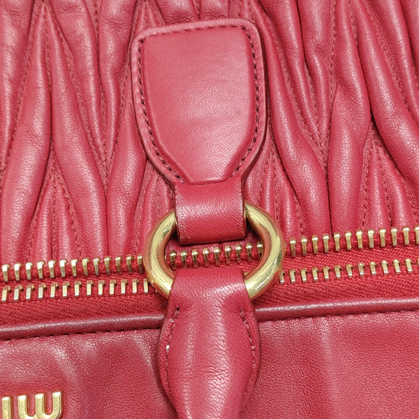 Avenue Quilted Lambskin Red