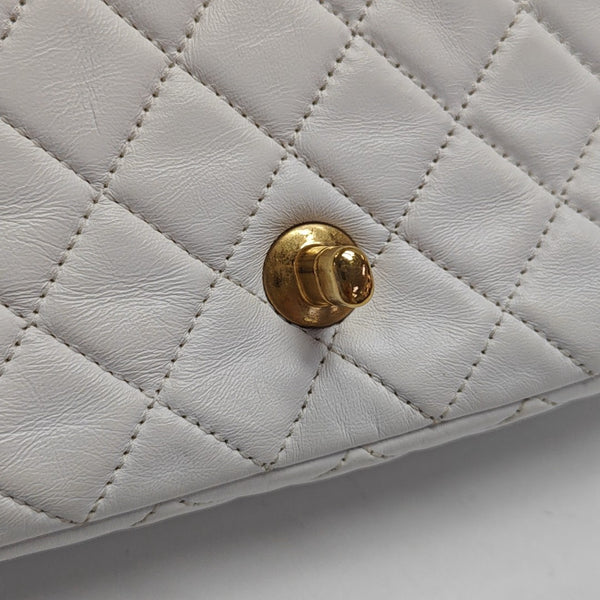 CLASSIC FLAP Mini Quilted Lambskin White
