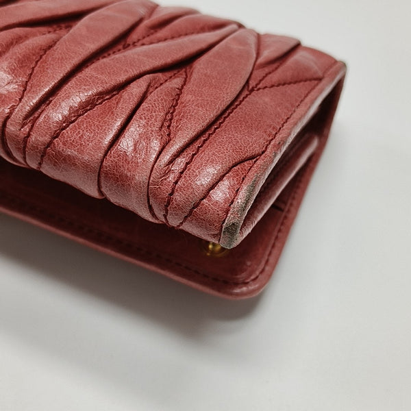 Quilted Lambskin Wallet Pink