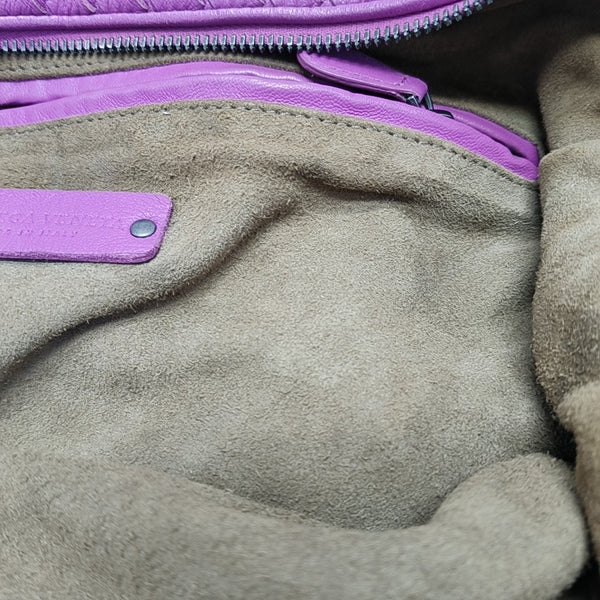Calfskin Shoulder Bag Purple