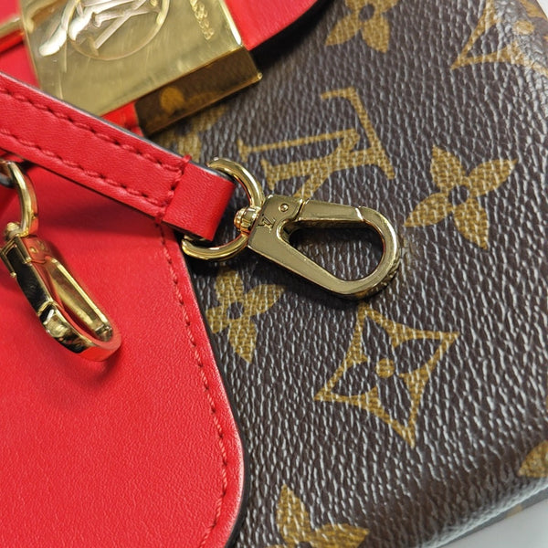 LOCKY BB Monogram Coated Canvas Red