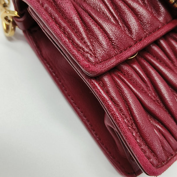 Quilted Lambskin Crossbody Bag Red