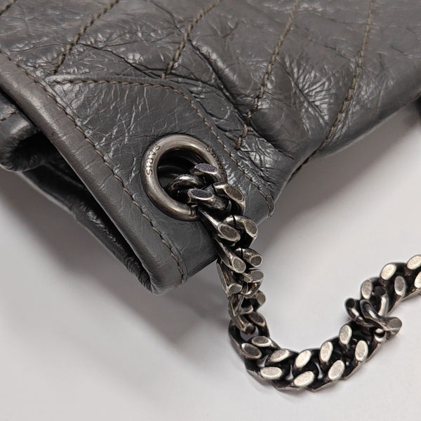 NIKI Medium Chevron Calfskin Gray