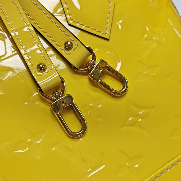 ALMA BB Monogram Patent Leather Yellow