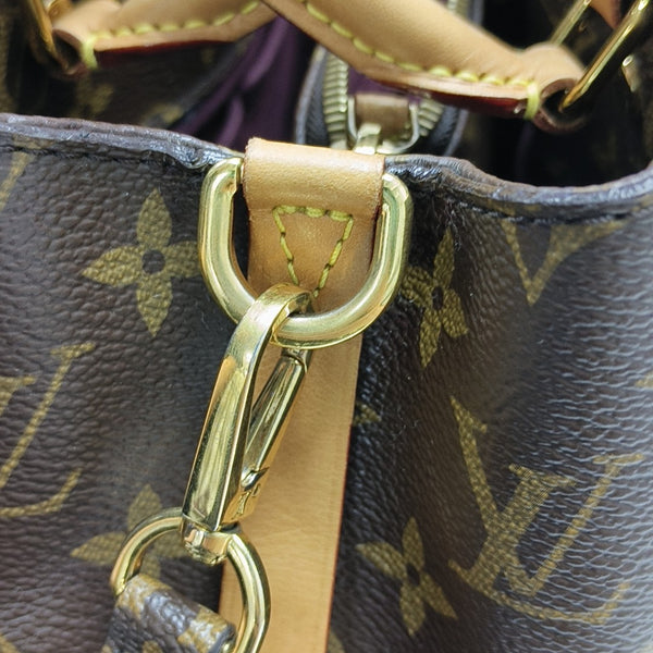 MONTAIGNE MM Monogram Coated Canvas Brown