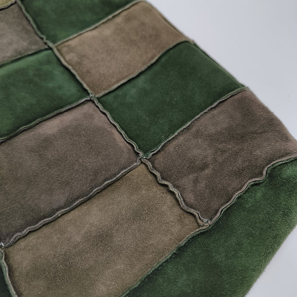 Suede Top Handle Bag Green