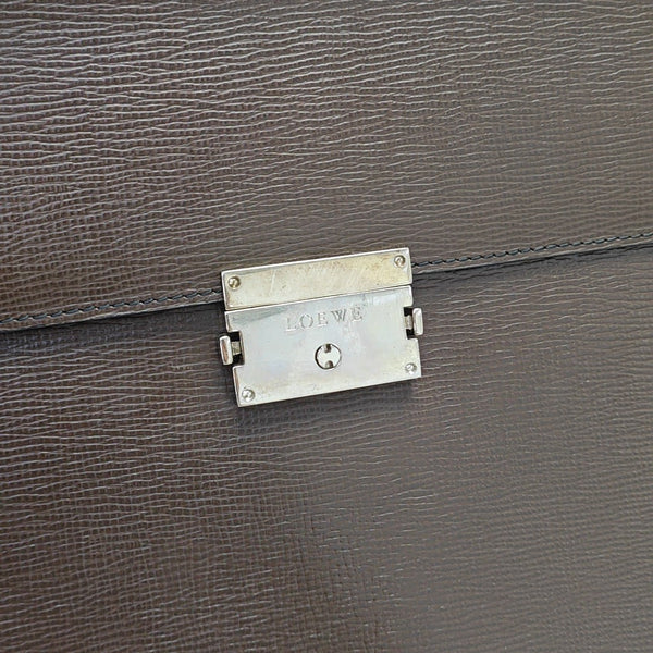 Calfskin Top Handle Bag Brown