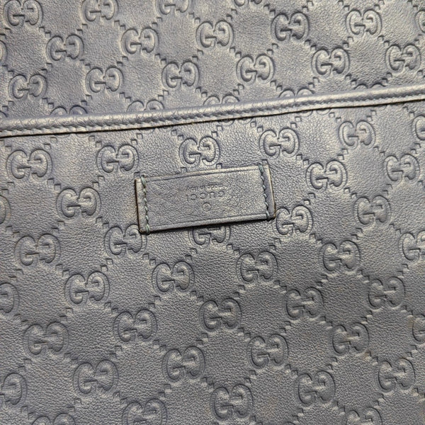 Monogram Calfskin Shoulder Bag Blue
