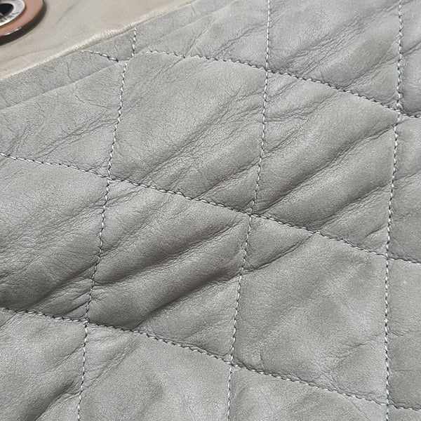 THE MIX Large Quilted Calfskin Gray
