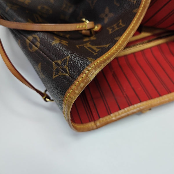 NEVERFULL MM Monogram Coated Canvas Brown