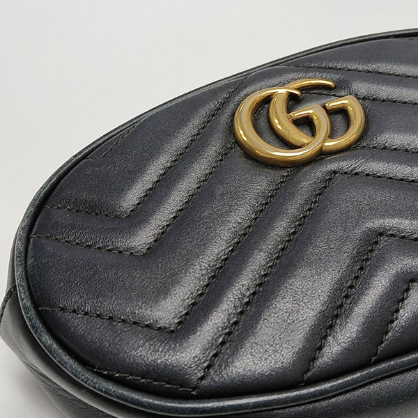 GG Marmont Small Quilted Calfskin Black