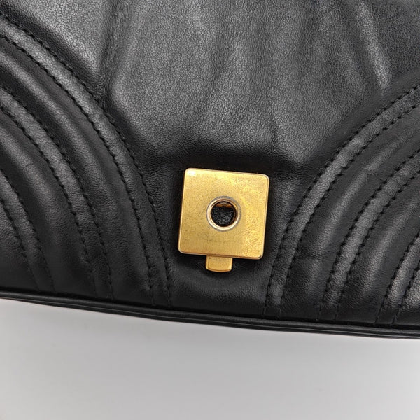 GG Marmont Small Quilted Calfskin Black