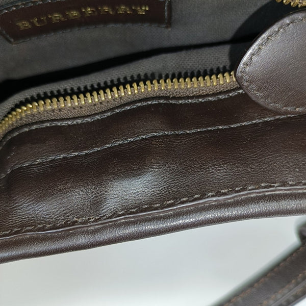 Coated Canvas Shoulder Bag Beige