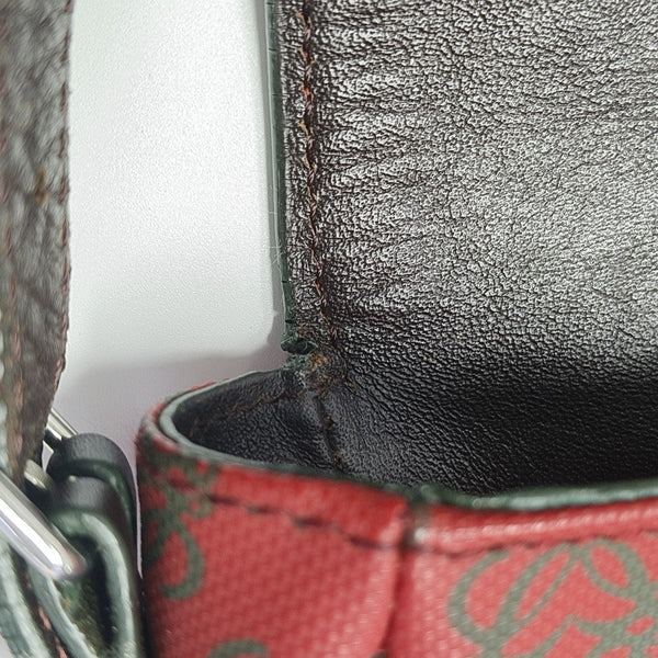 Monogram Coated Canvas Shoulder Bag Red