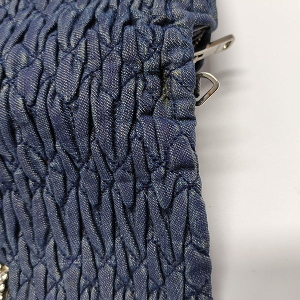 Crystal Quilted Denim Blue