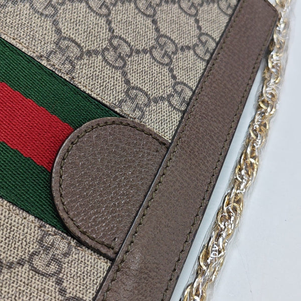 Ophidia Small Monogram Coated Canvas Beige