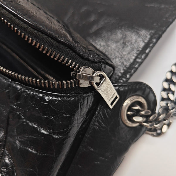 Calfskin Shoulder Bag Black