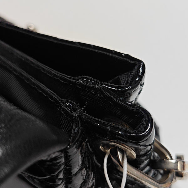 New Lock Cannage Patent Leather Black