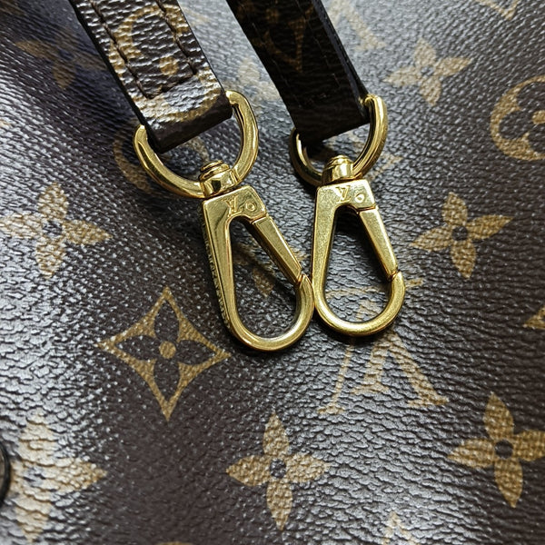 MONTAIGNE MM Monogram Coated Canvas Brown