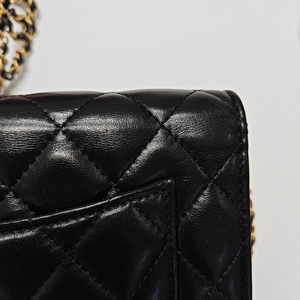 WOC Quilted Lambskin Black