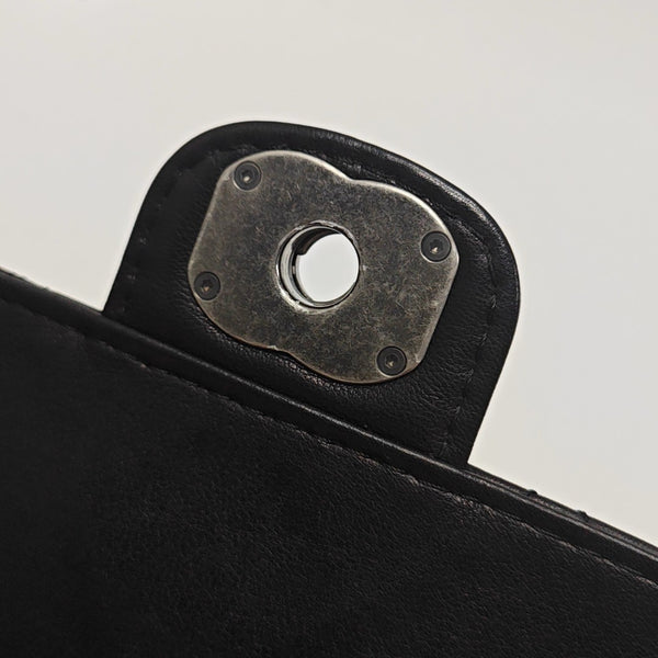 Quilted Calfskin Shoulder Bag Black