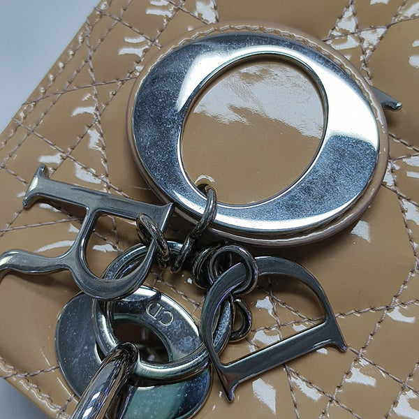 Lady Dior Medium Cannage Patent Leather Yellow