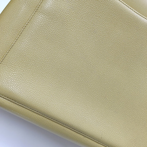 Quilted Calfskin Top Handle Bag Yellow