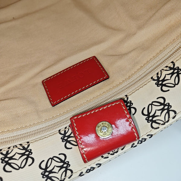 Monogram Coated Canvas Tote Bag Beige