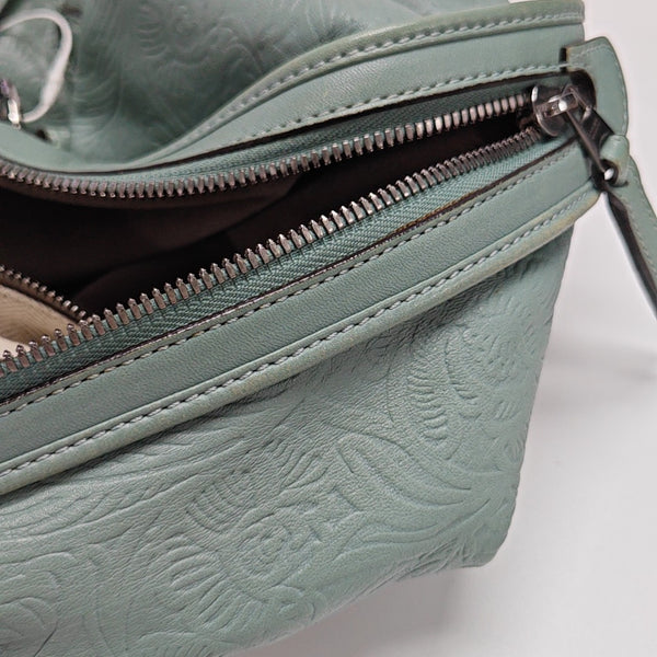 Lambskin Top Handle Bag Blue