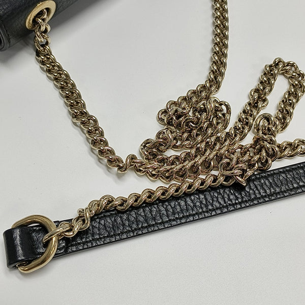 Interlocking G Small Calfskin Black
