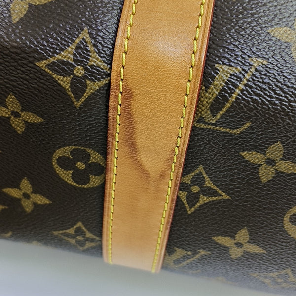 KEEPALL 45 Monogram Coated Canvas Brown