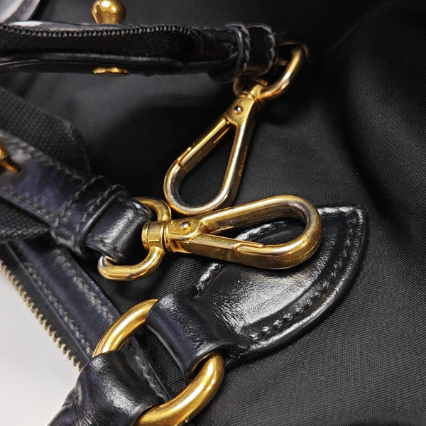 Nylon Shoulder Bag Black