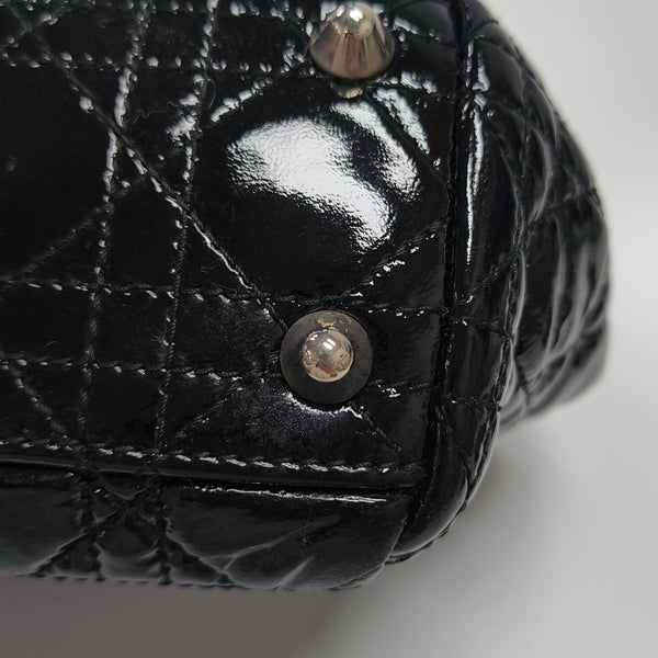 Dior Soft Cannage Patent Leather Black
