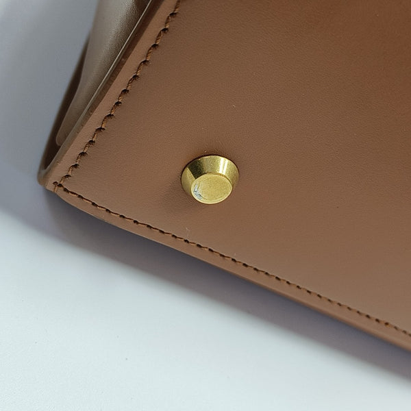 Calfskin Shoulder Bag Brown