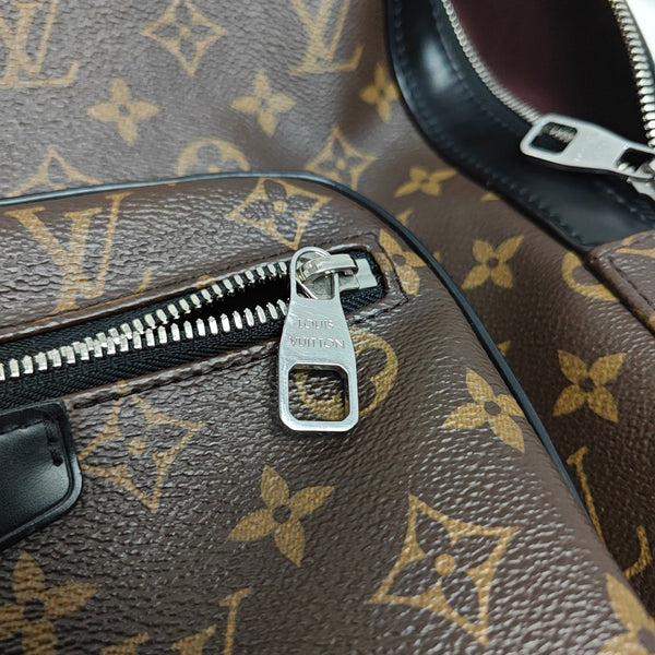 JOSH Monogram Coated Canvas Brown