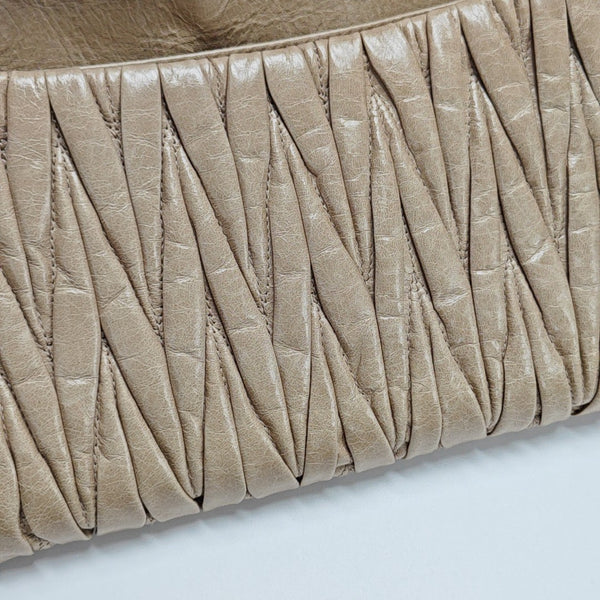 Miu Délice Quilted Lambskin Beige