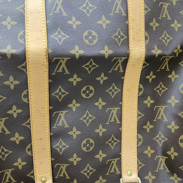 KEEPALL 50 Monogram Coated Canvas Brown