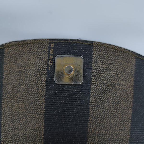 Coated Canvas Shoulder Bag Brown