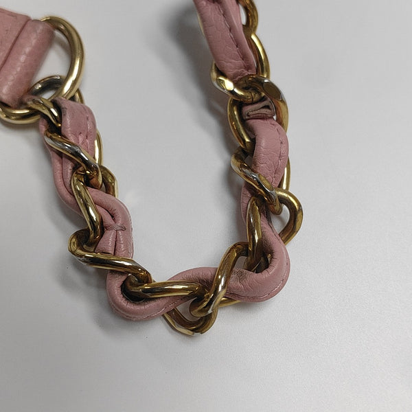 Quilted Grained Calfskin Top Handle Bag Pink
