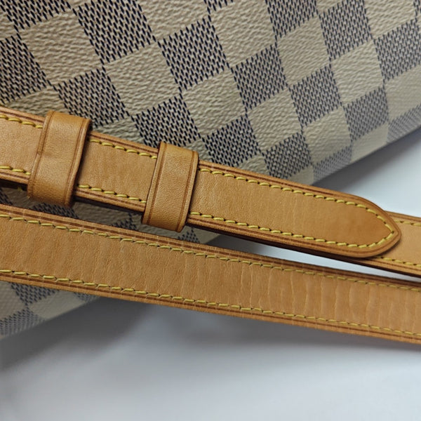 SPEEDY 25 Damier Azur Coated Canvas White