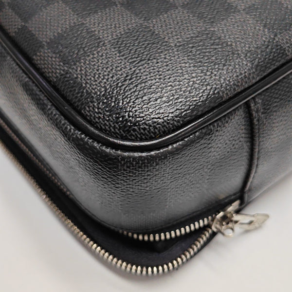 STEEVE Damier Graphite Coated Canvas Gray
