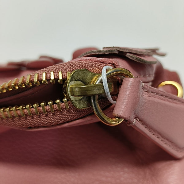 Leather Tote Bag Pink
