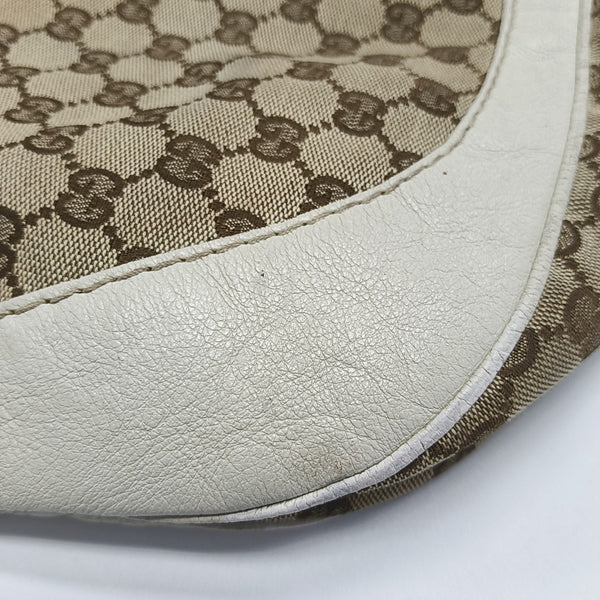 Monogram Canvas Shoulder Bag Beige
